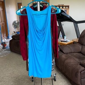 Medium Cowgirl Tuff Blue Cross Tank Top